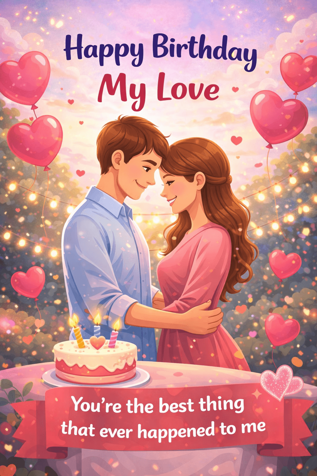 romantic birthday card for girlfriend