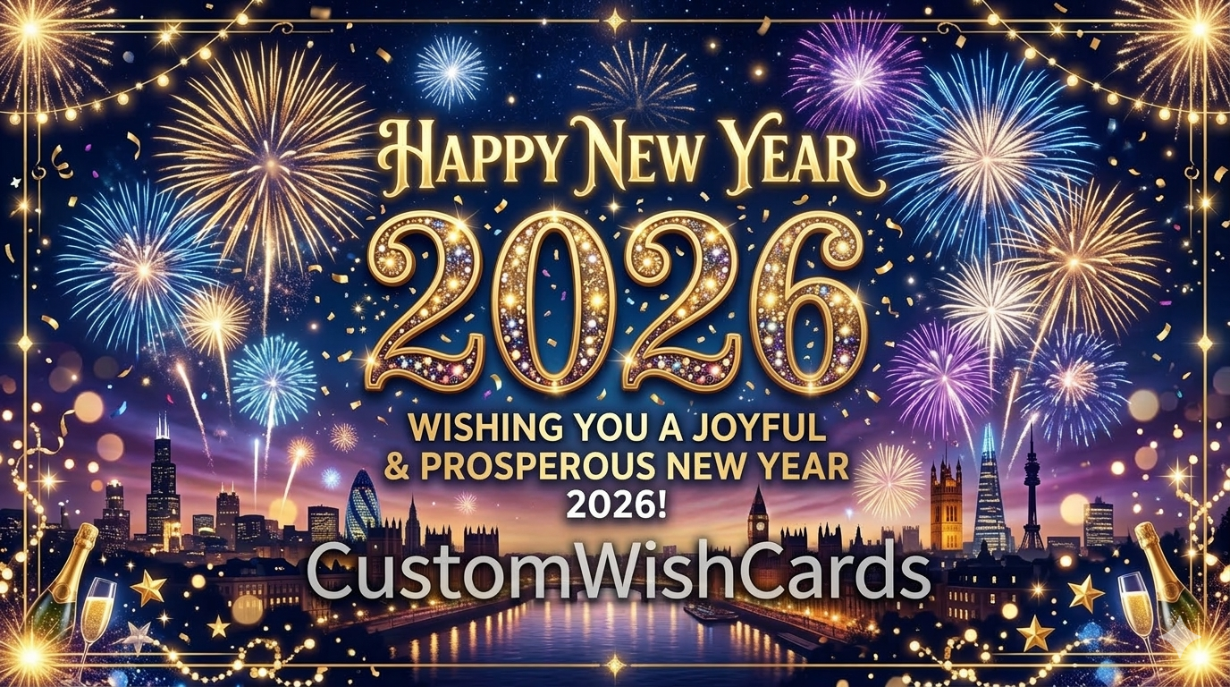 New Year digital greeting card celebration